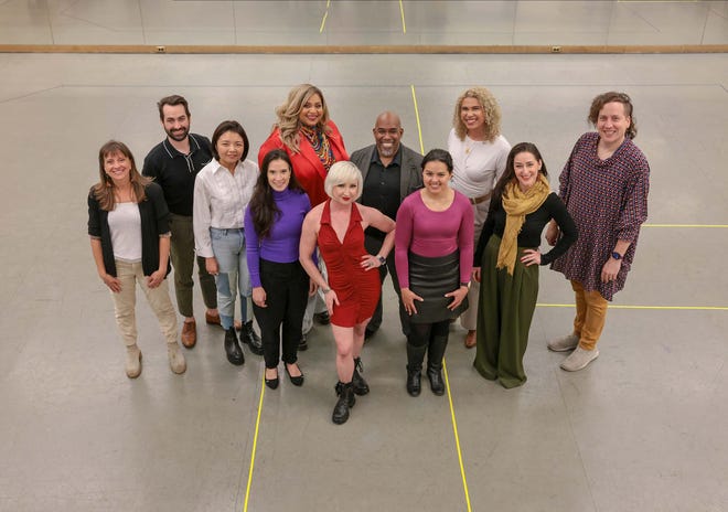 The cast and artists from Opera Columbus’ “A Magic Flute Experience: The Temple” during rehearsals. The six-show series is set to start April 19, but from a secret location unknown to the audience until shortly before the show.
